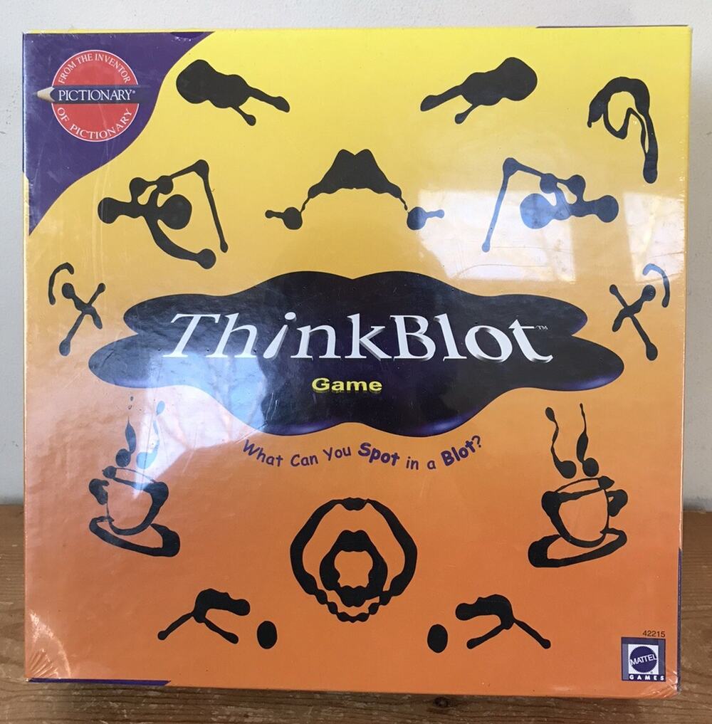 Vintage 1999 New Sealed ThinkBlot Mattel Board Complete Game